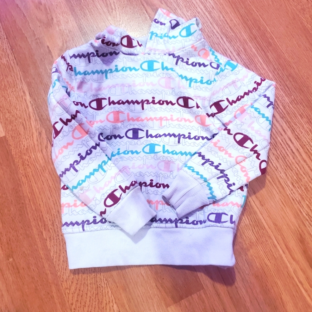 Little Girls Champion Hooded Sweatshirt.